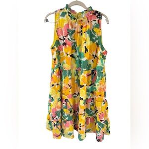 LOFT Multicolor Floral Dress